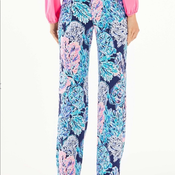 NWT-Lilly Pulitzer Malorie High Rise pant trousers - Picture 2 of 9